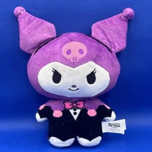 Sanrio Kuromi Plush Hello Kitty Friends Purple 8" Jazwares 2024 Emo Goth Dark